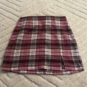 Girls kids, mini art class skirt plaid